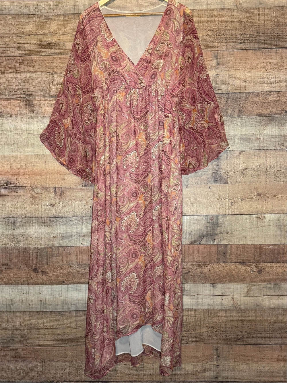 Alice & Olivia Silk Paisley Pink Maxi Boho Dress*